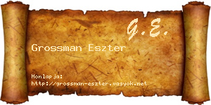 Grossman Eszter névjegykártya
