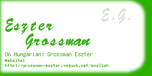 eszter grossman business card